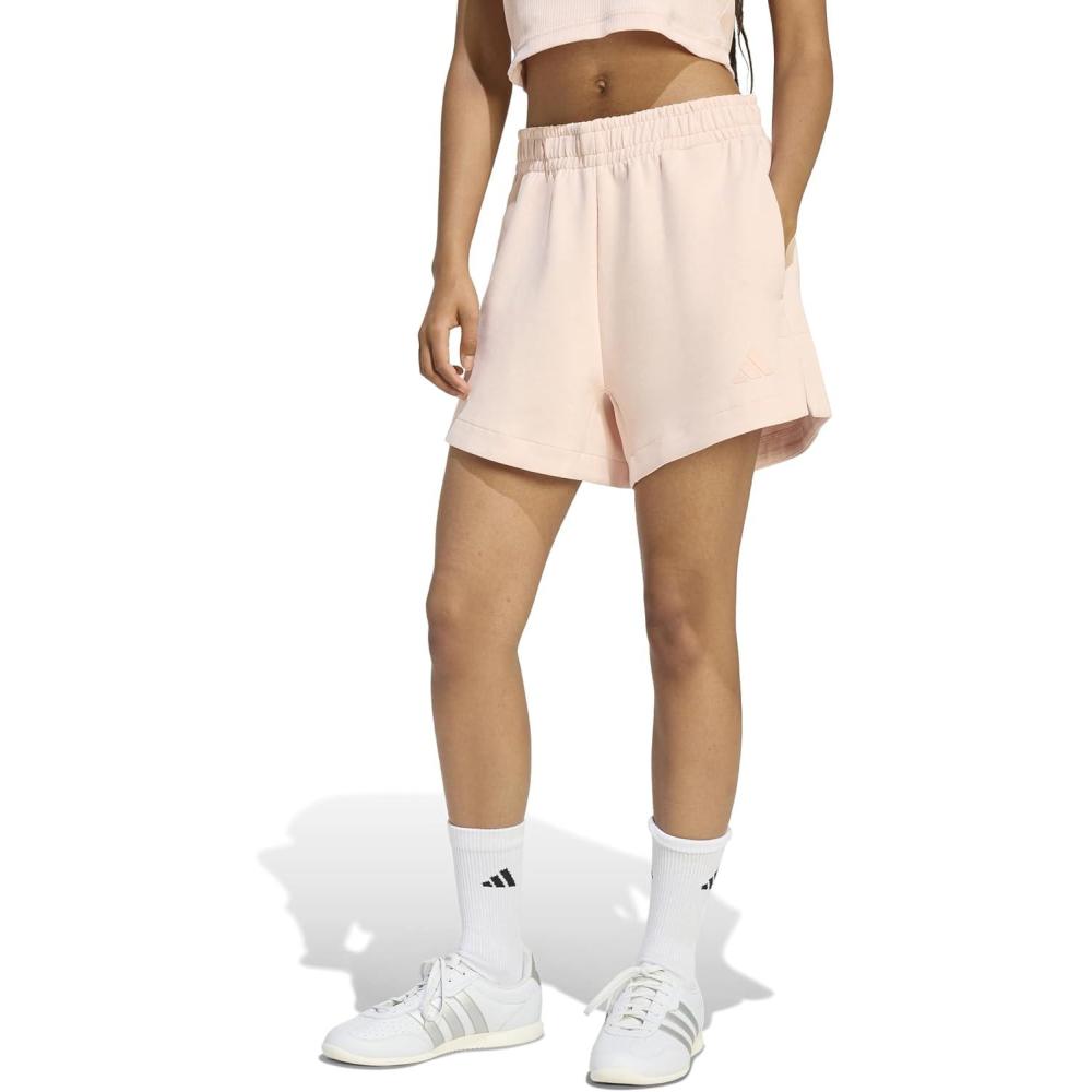 image:imageadidas Womens All Szn Soft Lux Loose ShortsBlush Pink