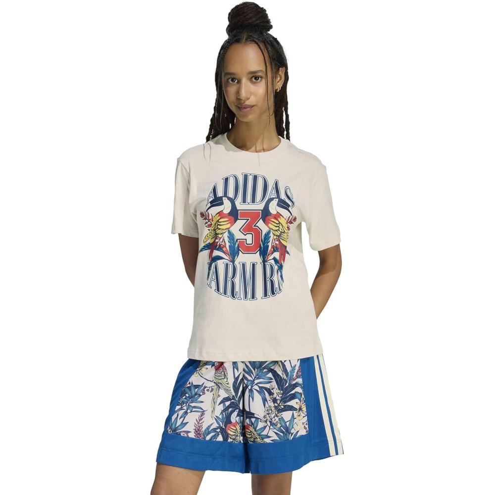 image:imageadidas Womens Farm Rio Graphic TShirtTalcDark Marine