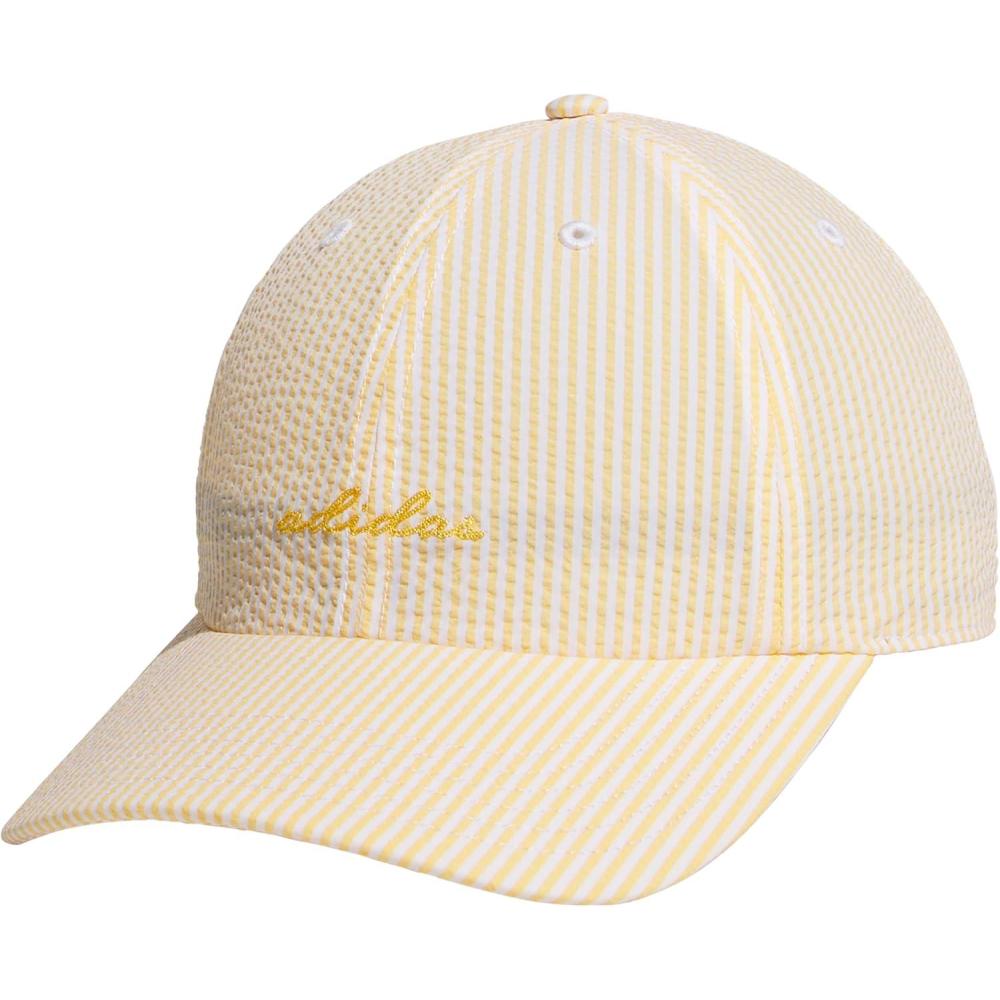image:imageadidas Womens Saturday Baseball Cap  Athletic Everyday Strapback HatSeersuckerSemi Ice Tangerine OrangeSemi Spark Orange