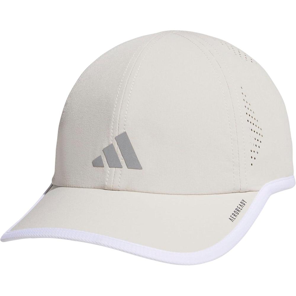 image:imageadidas Womens Superlite Hat Lightweight Athletic Running Cap for WorkoutsAlumina BeigeSilver MetallicWhite3