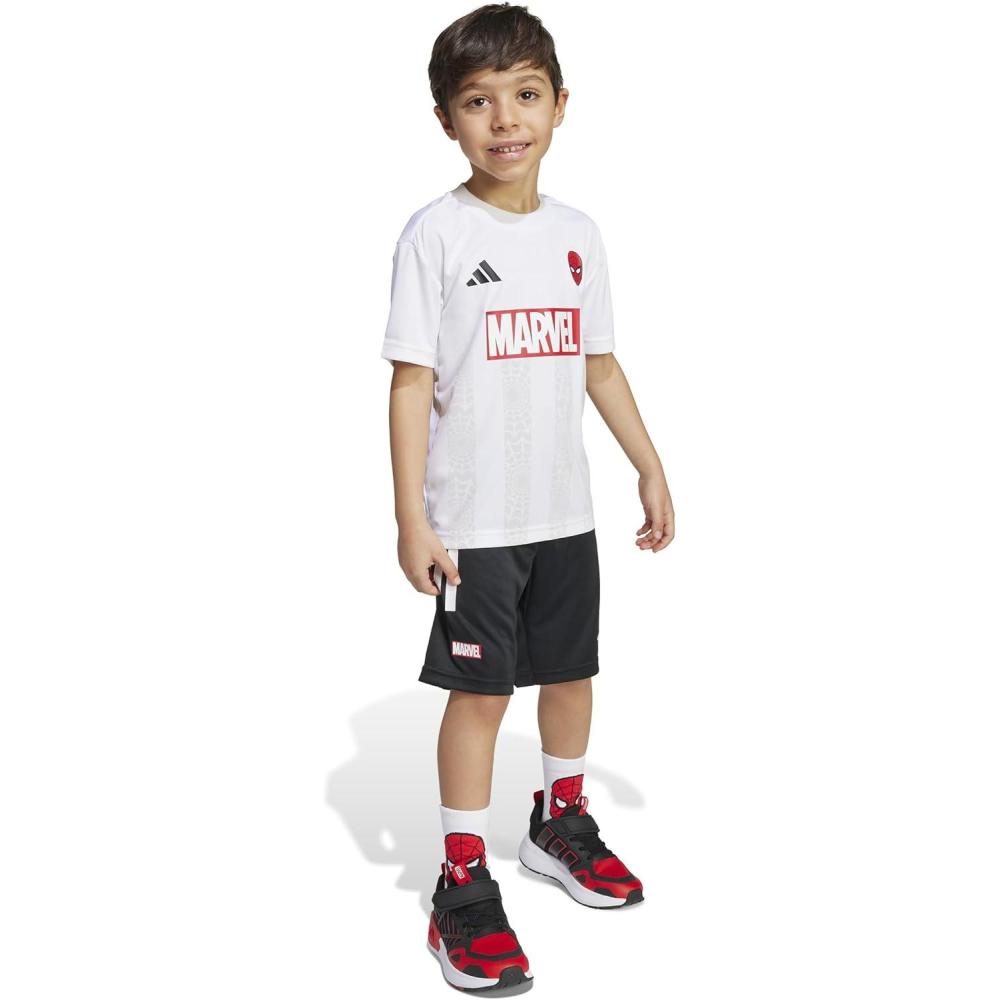 image:imageadidas boys Marvel Tshirt SetSpidermanWhiteBlack