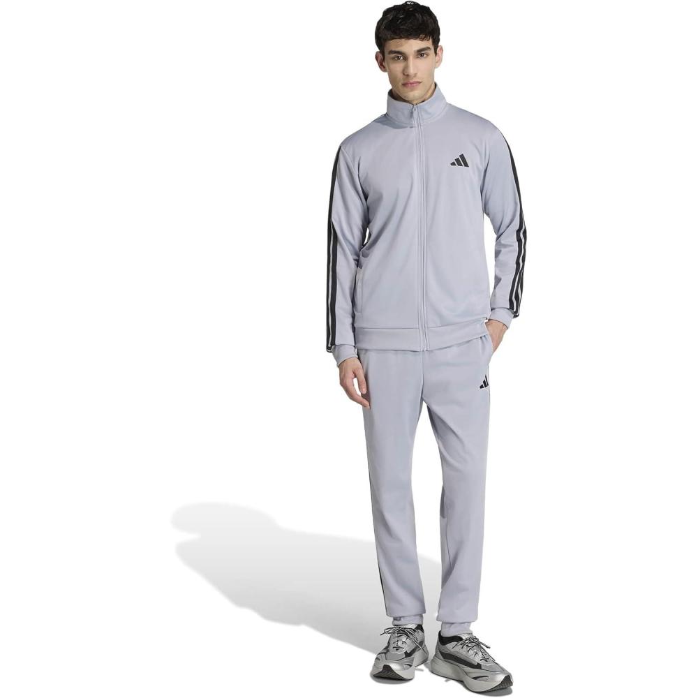image:imageadidas mens Basic 3stripes Tricot Track SuitHalo Silver
