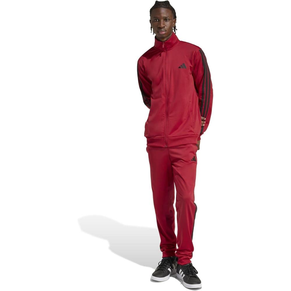 image:imageadidas mens Basic 3stripes Tricot Track SuitMaroon