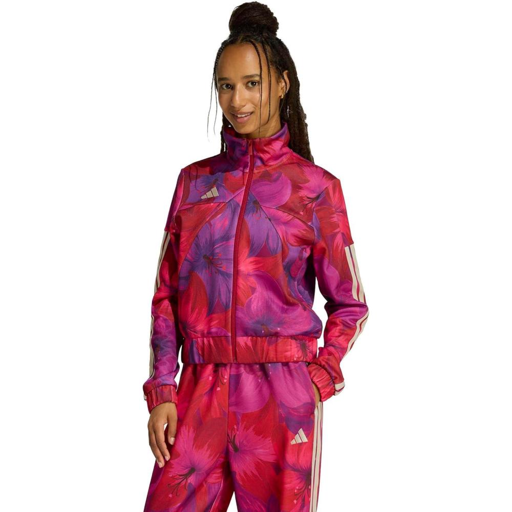 image:imageadidas womens Farm Rio Tiro Track TopBahia MagentaMaroonCrystal Linen