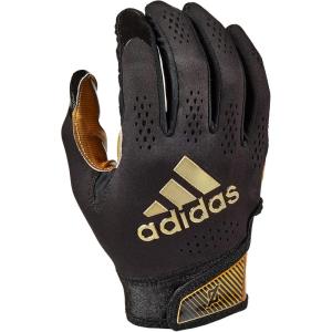 Adidas Adizero 11 Adult Football Receiver Glove, Multiple Colors & Sizes(Black/Metallic Gold)