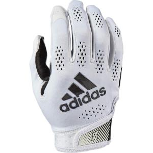 Adidas Adizero 11 Adult Football Receiver Glove, Multiple Colors & Sizes(White/Black)