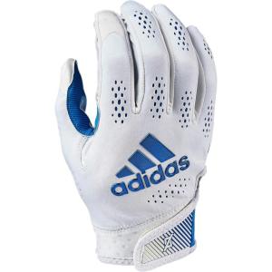 Adidas Adizero 11 Adult Football Receiver Glove, Multiple Colors & Sizes(White/Royal)