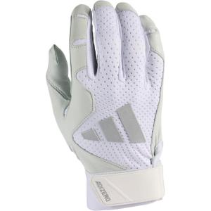 adidas Adizero 6.0 Batting Gloves(White/Silver)