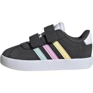 adidas Baby VL Court 3.0 Hook & Loop Shoe(Grey/Halo Mint/Bliss Lilac)