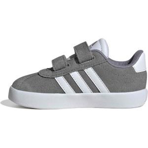 adidas Baby VL Court 3.0 Hook & Loop Shoe(Grey/White/Grey)