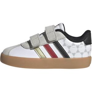 adidas Baby VL Court 3.0 Hook & Loop Shoe(White/Black/Gold Metallic)
