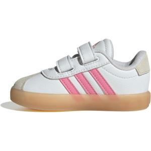 adidas Baby VL Court 3.0 Hook & Loop Shoe(White/Bliss Pink/Alumina)