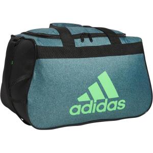 adidas Unisex Diablo Small Duffel, Sports Duffle Gym Bags for Men or Women, One Size(Twill Preloved Teal/Lime Burst Green/Black/Diablo)