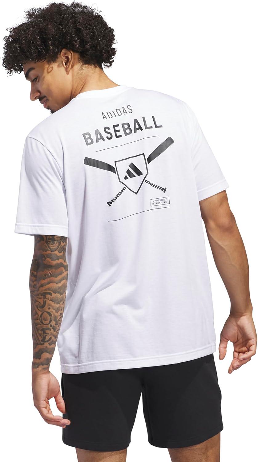 image:imageAdidas Mens Baseball Graphic TShirtWhite