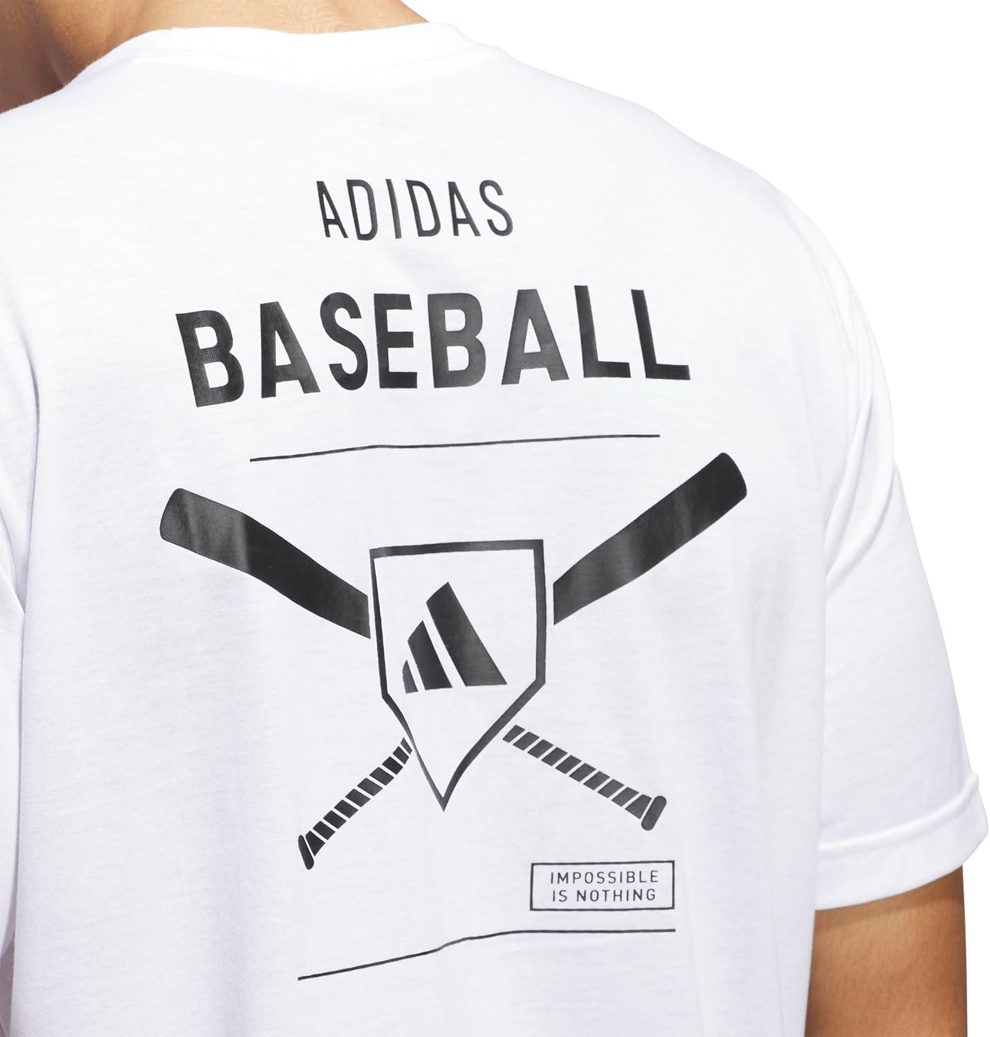 image:imageAdidas Mens Baseball Graphic TShirtWhite