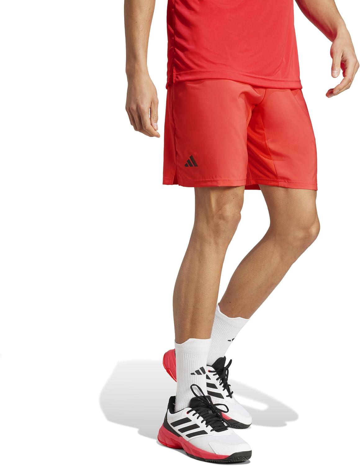 image:imageAdidas Mens Club Tennis Climacool 3Stripes ShortsSemi Lucid Red