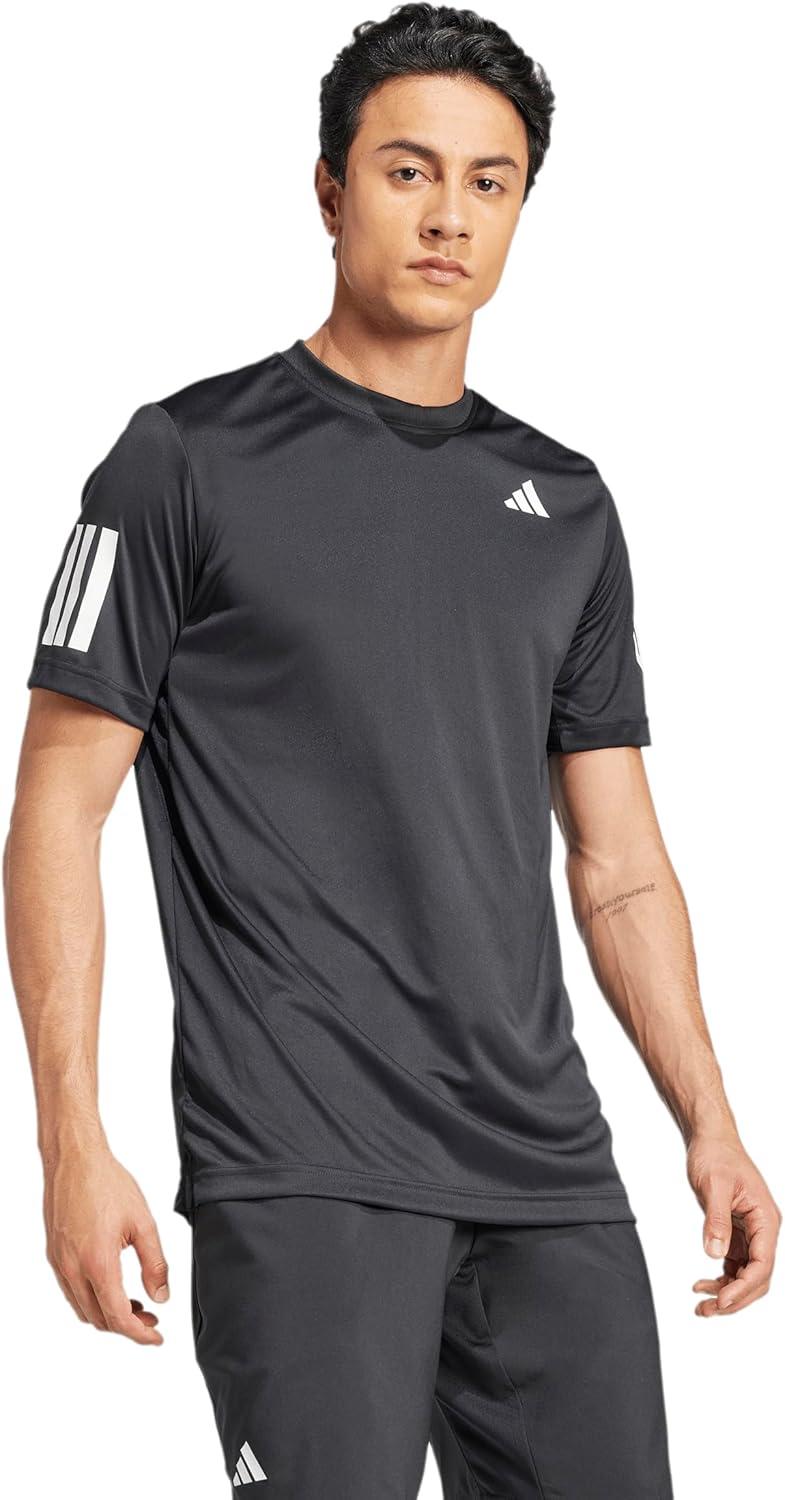 image:imageAdidas Mens Club Tennis Climacool 3Stripes TShirtBlack