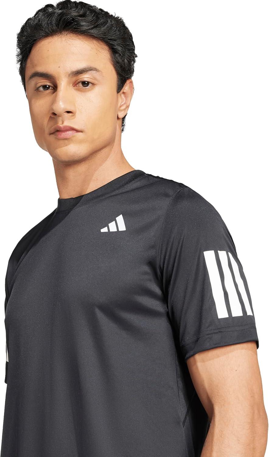 image:imageAdidas Mens Club Tennis Climacool 3Stripes TShirtBlack