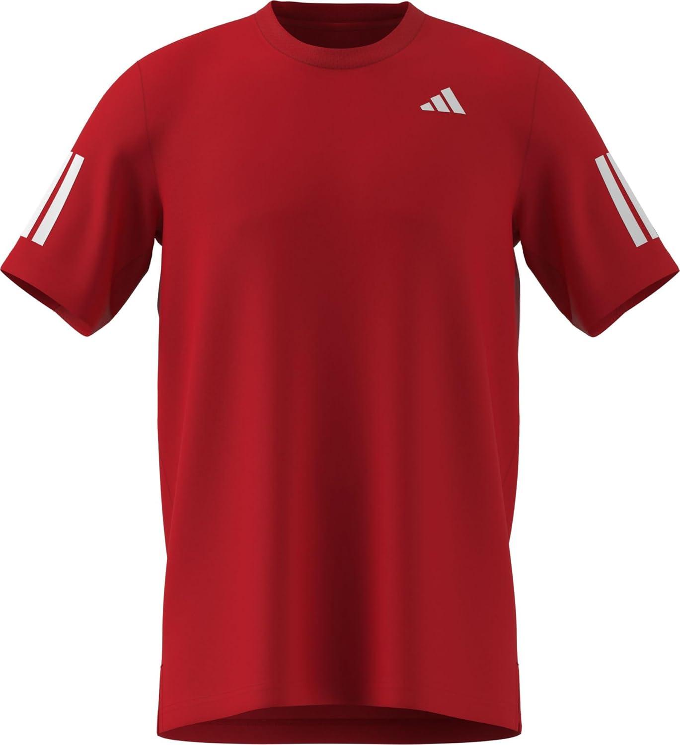 image:imageAdidas Mens Club Tennis Climacool 3Stripes TShirtPure Ruby