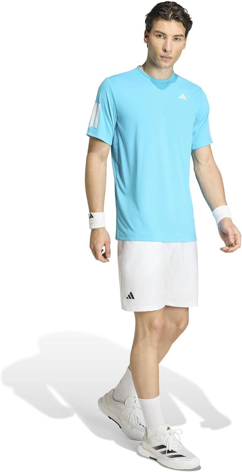 image:imageAdidas Mens Club Tennis Climacool 3Stripes TShirtSignal Cyan