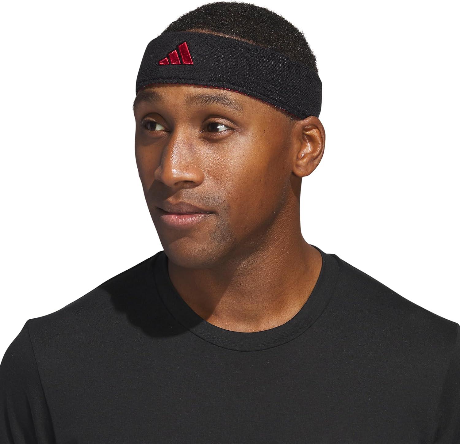 image:imageAdidas Unisex Interval Reversible Headband Athletic Sports SweatbandBlackTeam Power Red
