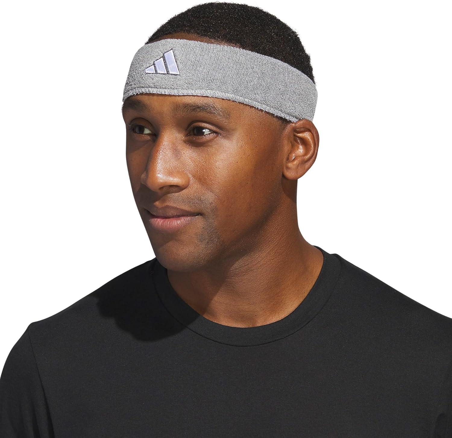 image:imageAdidas Unisex Interval Reversible Headband Athletic Sports SweatbandHeather Light GreyWhite