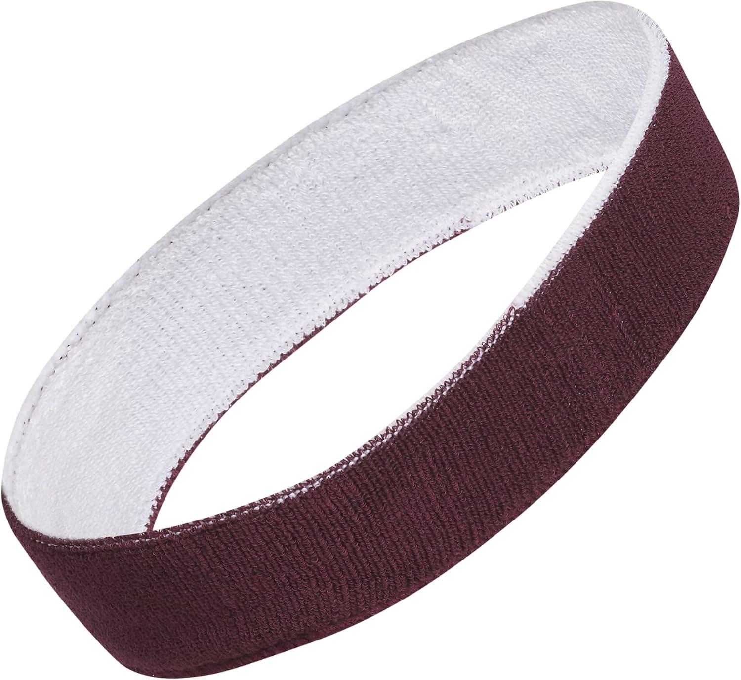 image:imageAdidas Unisex Interval Reversible Headband Athletic Sports SweatbandTeam MaroonWhite