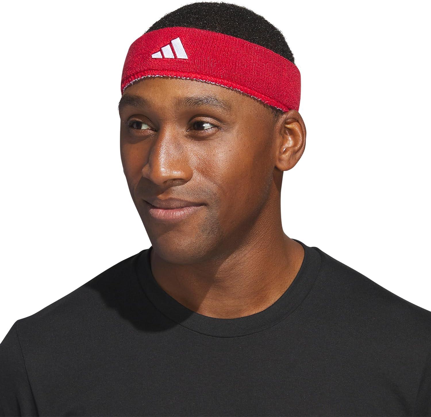 image:imageAdidas Unisex Interval Reversible Headband Athletic Sports SweatbandTeam Power RedWhite