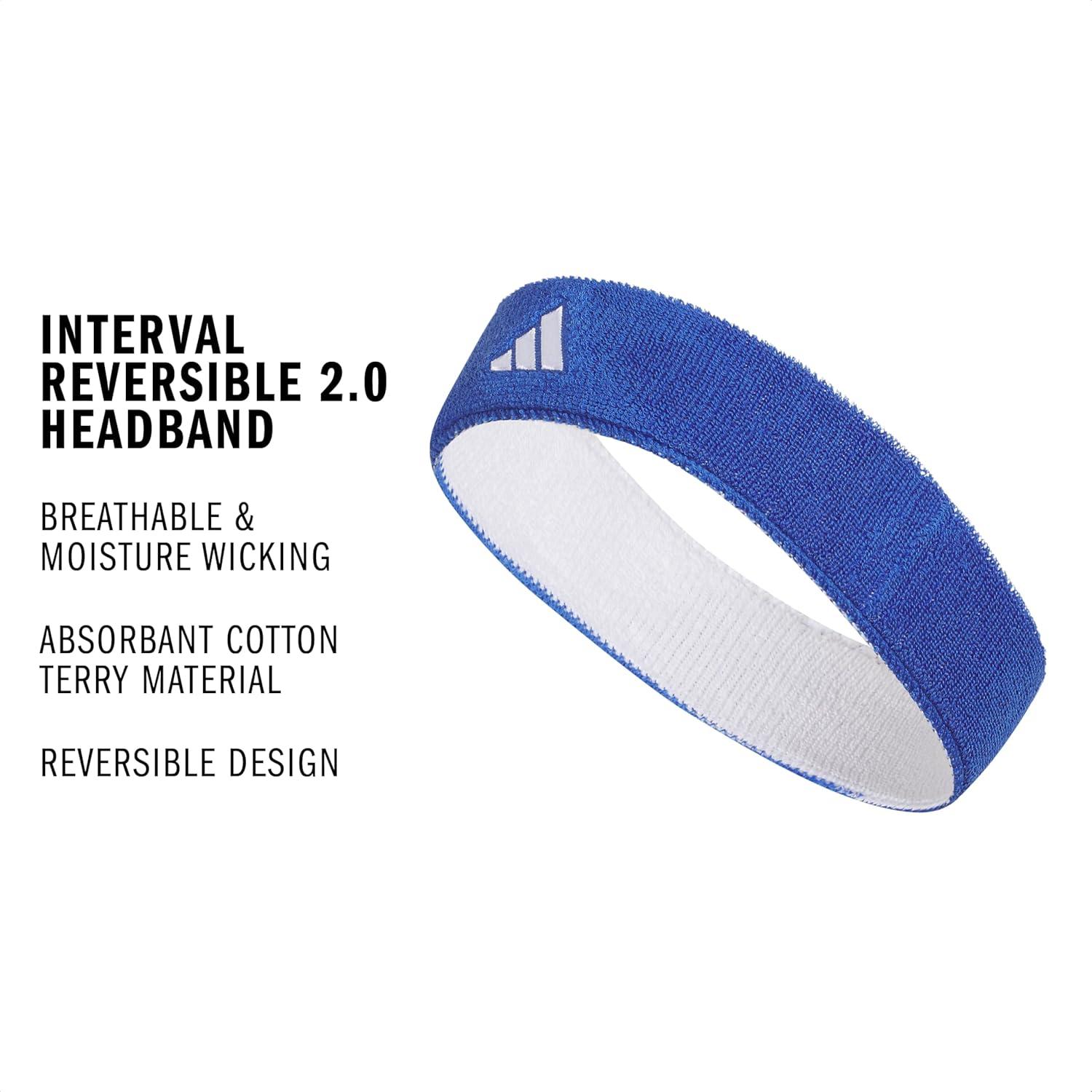 image:imageAdidas Unisex Interval Reversible Headband Athletic Sports SweatbandTeam Royal BlueWhite