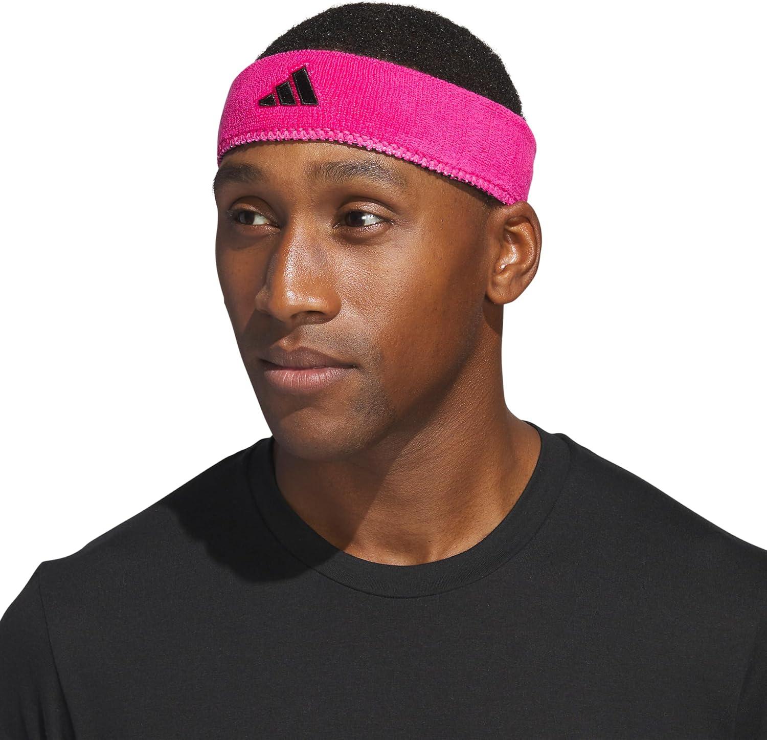 image:imageAdidas Unisex Interval Reversible Headband Athletic Sports SweatbandTeam Shock PinkBlack
