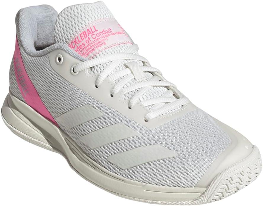 image:imageAdidas Womens Courtflash PickleballWhiteSilver MetallicLucid Pink