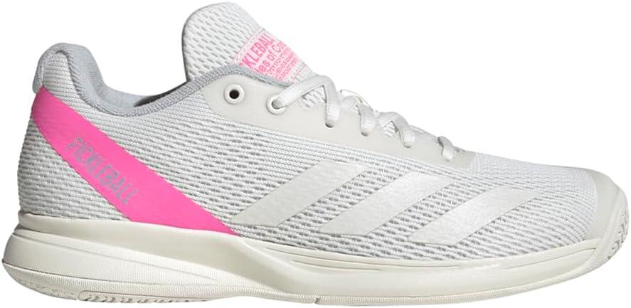 image:imageAdidas Womens Courtflash PickleballWhiteSilver MetallicLucid Pink