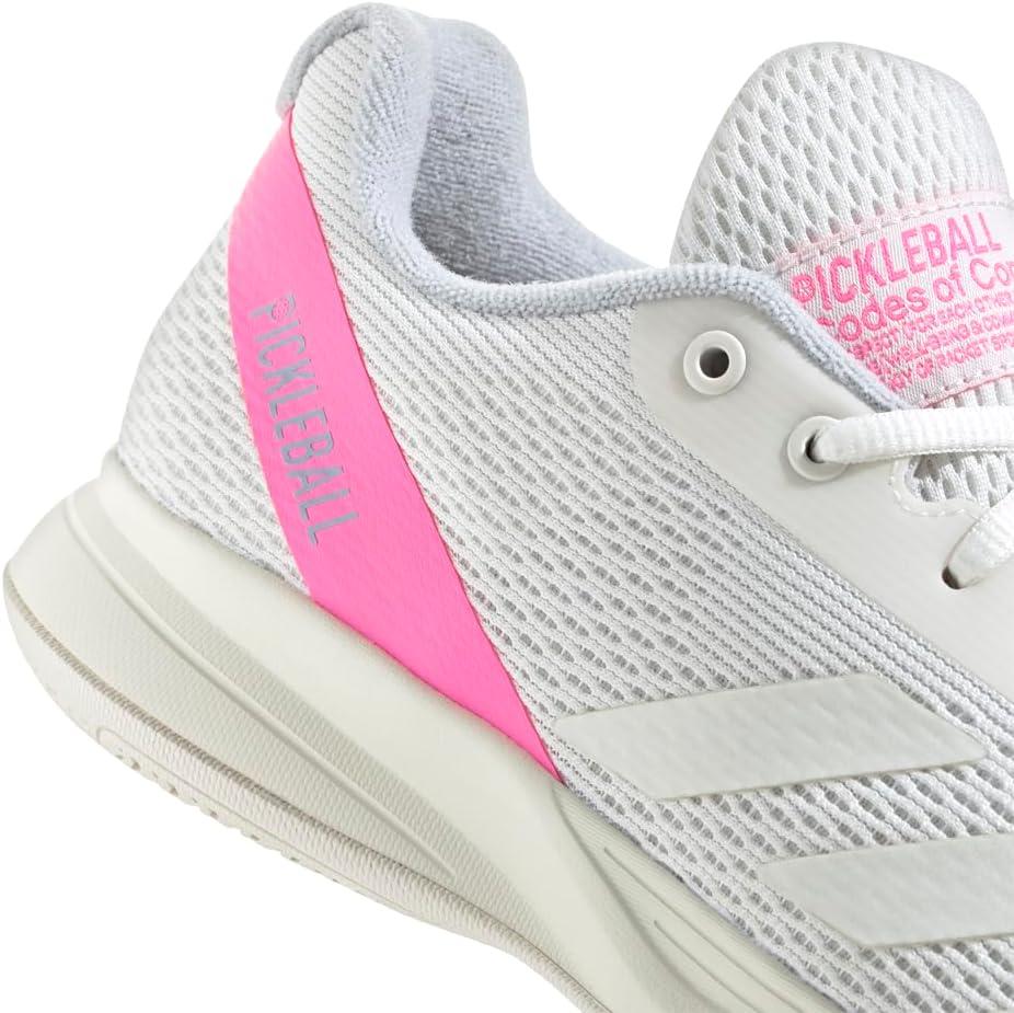 image:imageAdidas Womens Courtflash PickleballWhiteSilver MetallicLucid Pink