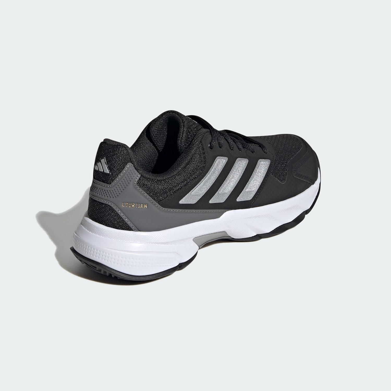image:imageAdidas Womens Courtjam Control 3 TennisBlackSilver MetallicGrey