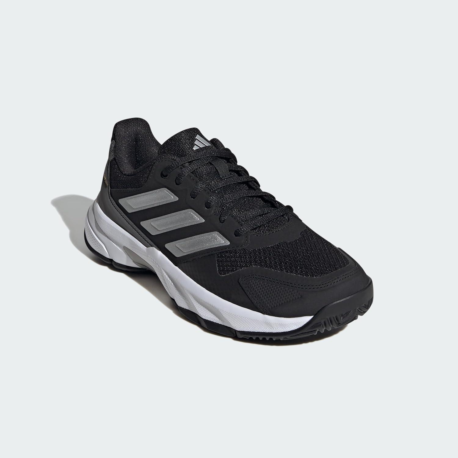 image:imageAdidas Womens Courtjam Control 3 TennisBlackSilver MetallicGrey