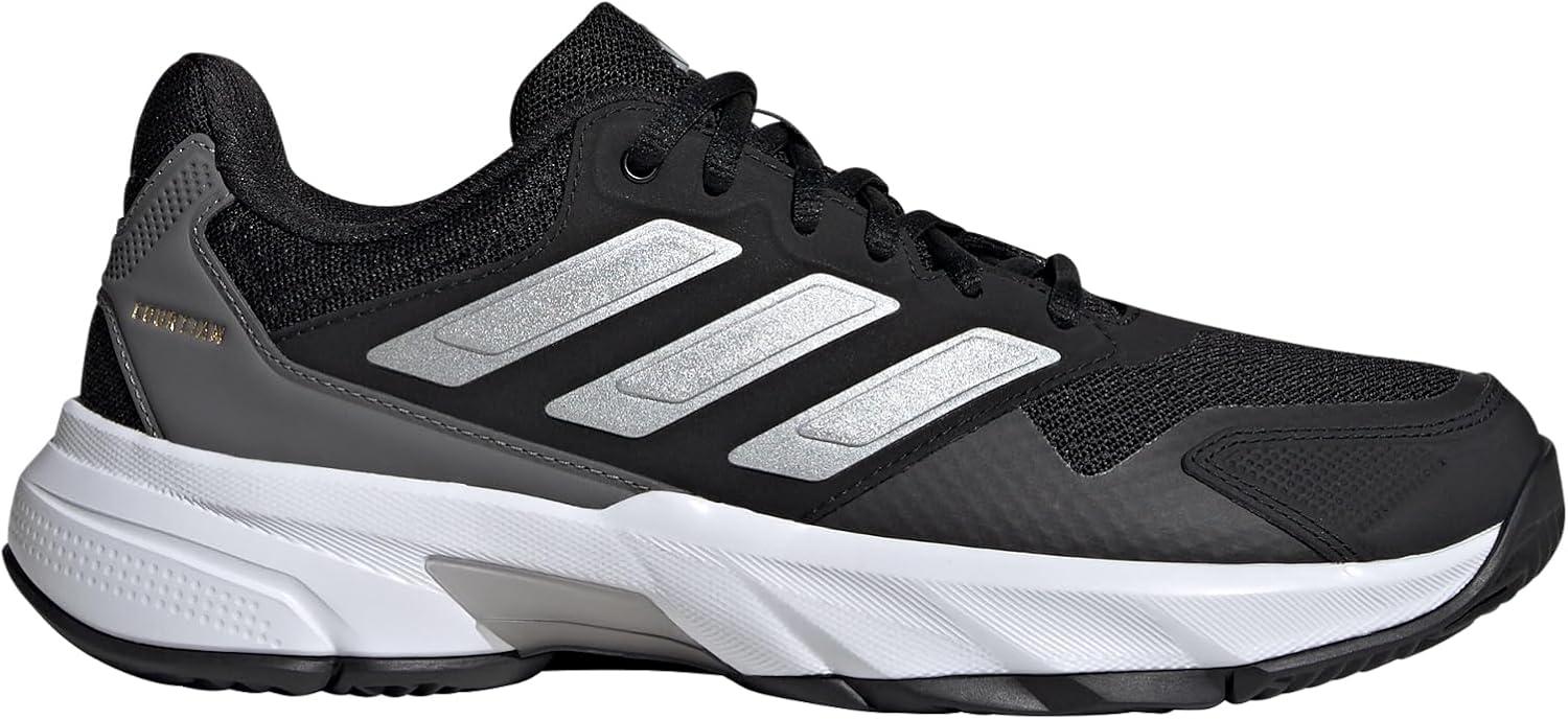 image:imageAdidas Womens Courtjam Control 3 TennisBlackSilver MetallicGrey