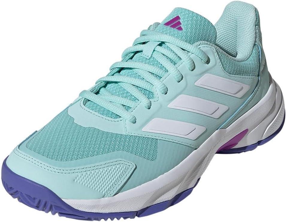 image:imageAdidas Womens Courtjam Control 3 TennisSemi Flash AquaWhiteCobalt Blue