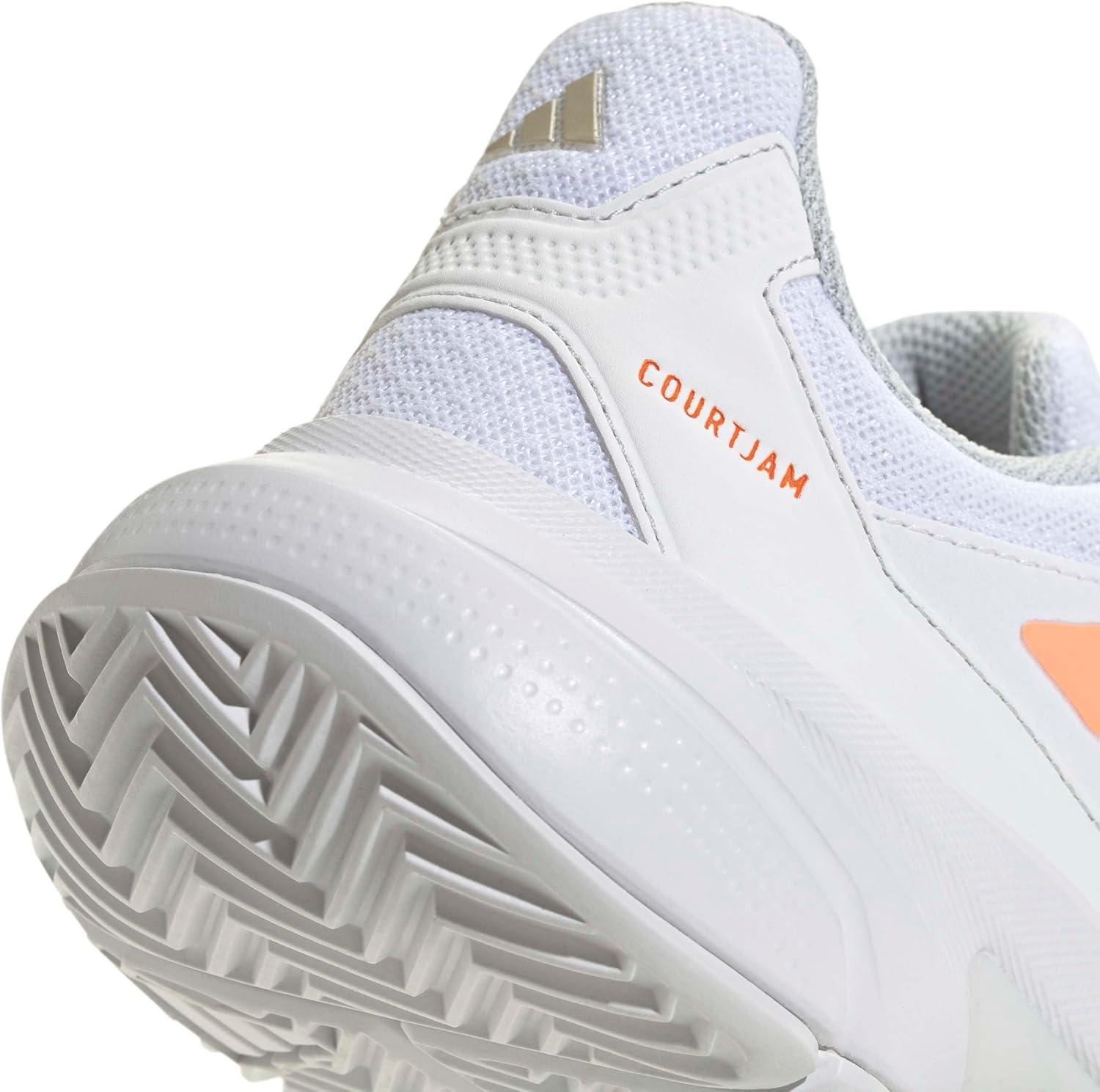 image:imageAdidas Womens Courtjam Control 3 TennisWhiteBeam OrangeCrystal White