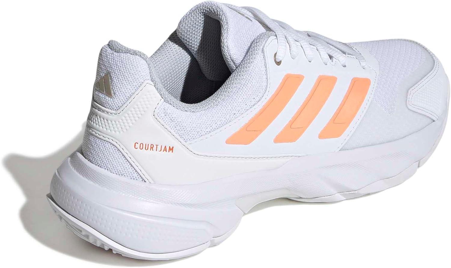 image:imageAdidas Womens Courtjam Control 3 TennisWhiteBeam OrangeCrystal White
