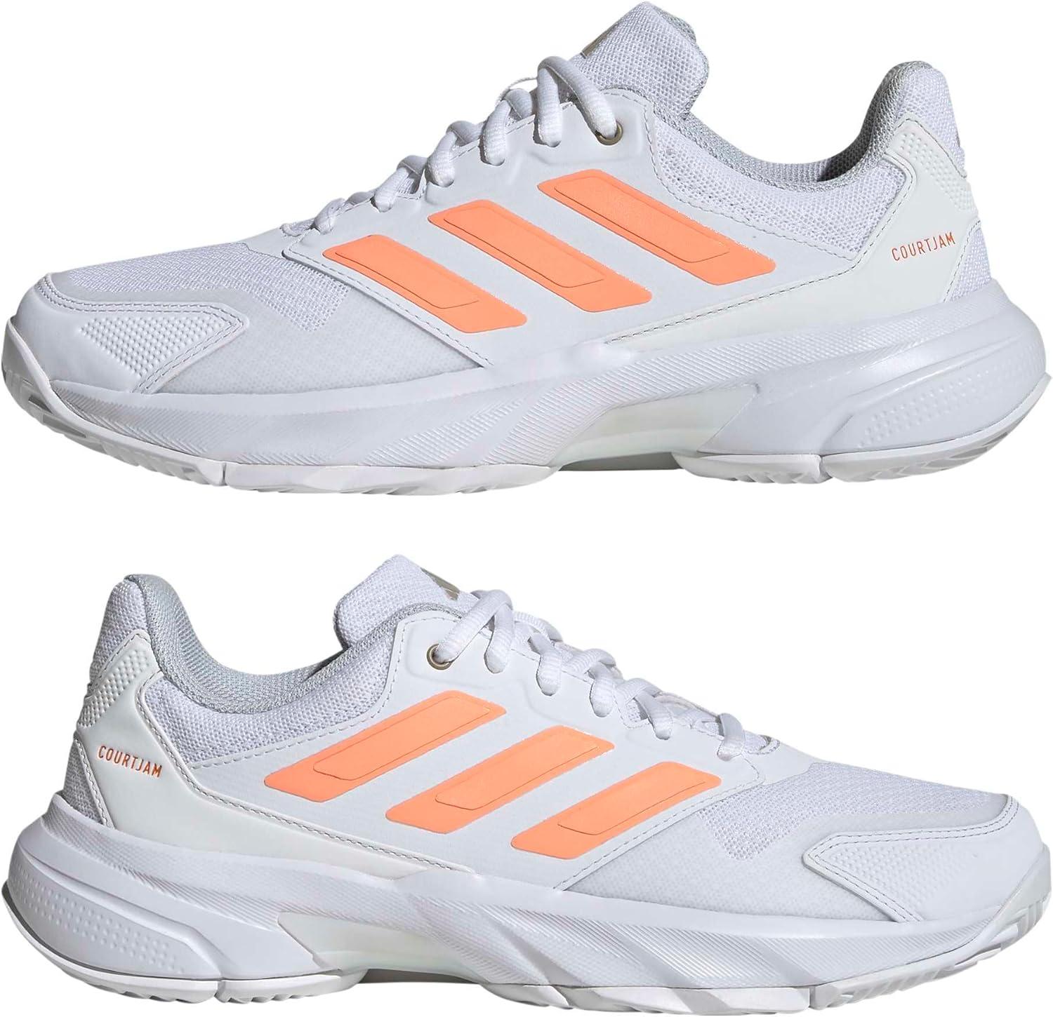 image:imageAdidas Womens Courtjam Control 3 TennisWhiteBeam OrangeCrystal White