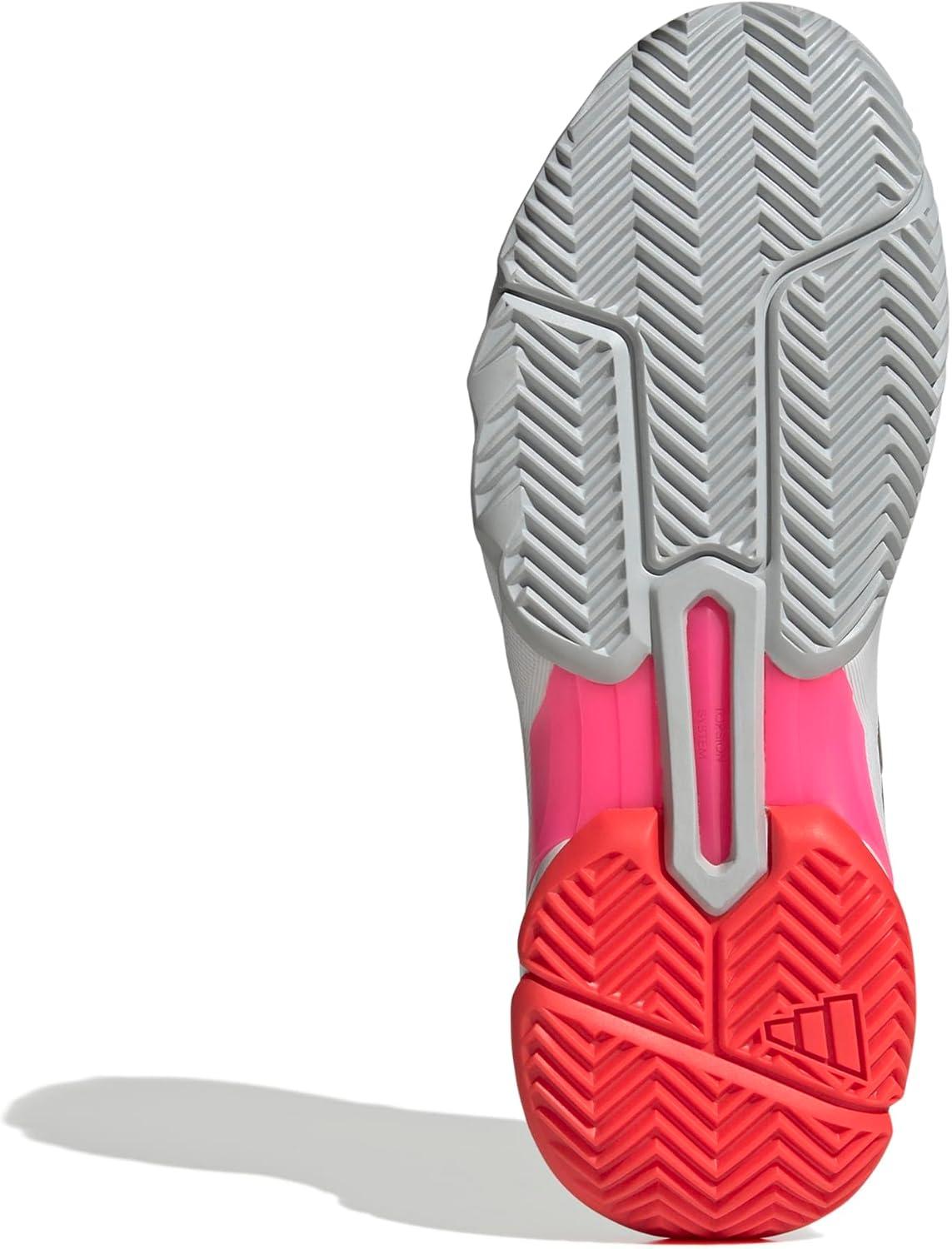image:imageAdidas Womens Courtjam Control 3 TennisWhiteIron MetallicLucid Red