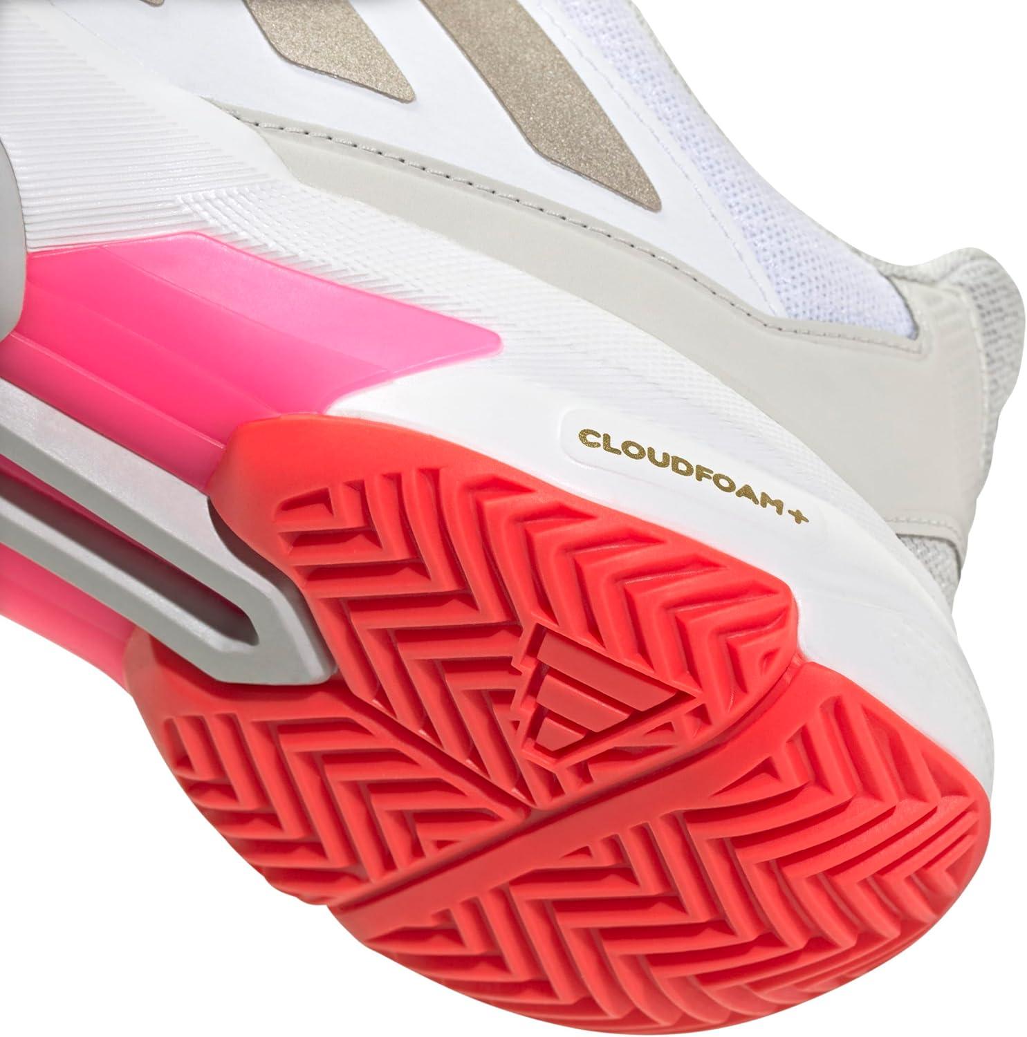 image:imageAdidas Womens Courtjam Control 3 TennisWhiteIron MetallicLucid Red