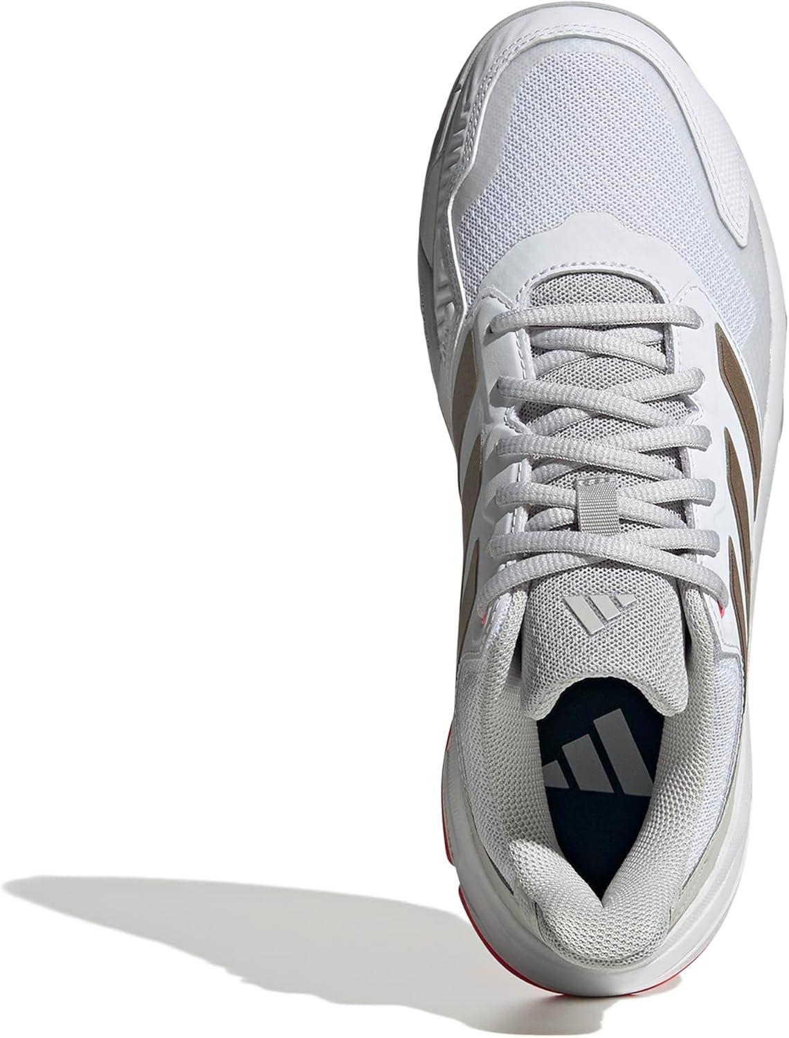 image:imageAdidas Womens Courtjam Control 3 TennisWhiteIron MetallicLucid Red