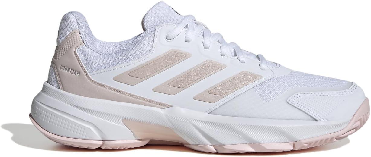image:imageAdidas Womens Courtjam Control 3 TennisWhiteSandy Pink MetSandy Pink