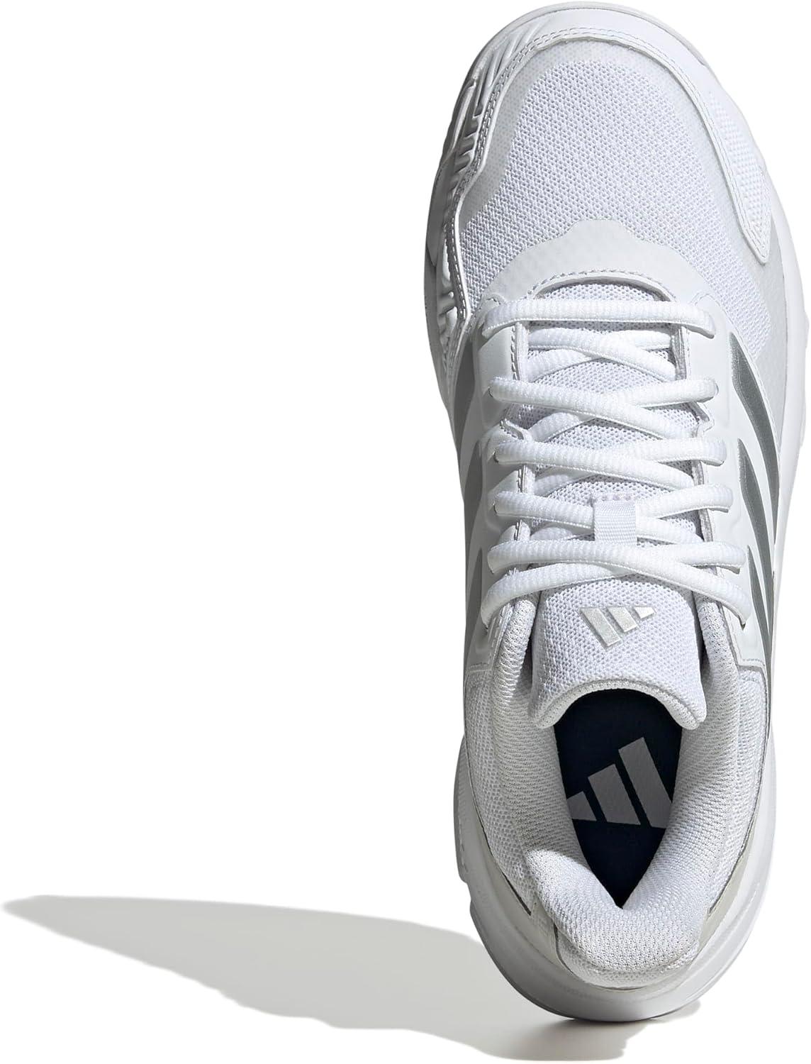 image:imageAdidas Womens Courtjam Control 3 TennisWhiteSilver MetallicGrey