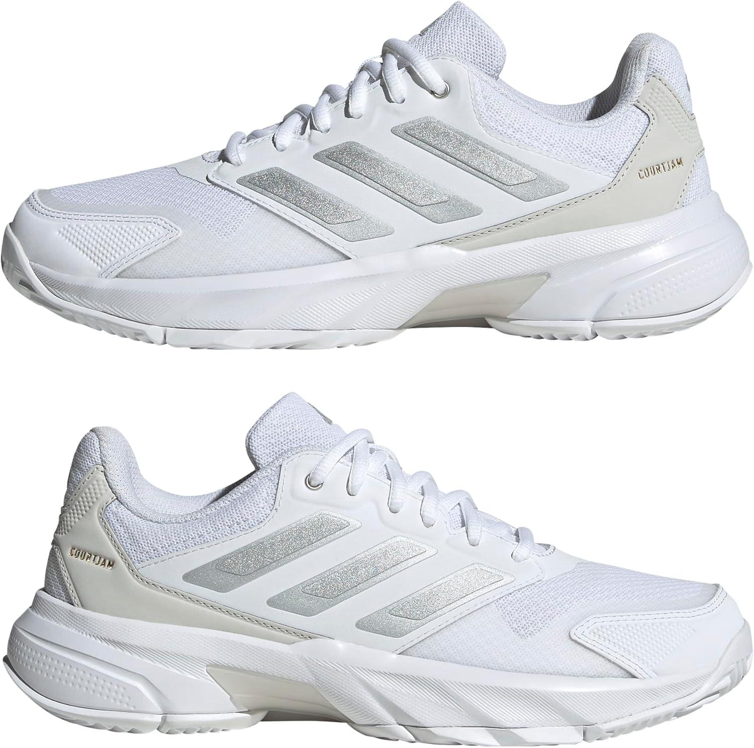image:imageAdidas Womens Courtjam Control 3 TennisWhiteSilver MetallicGrey