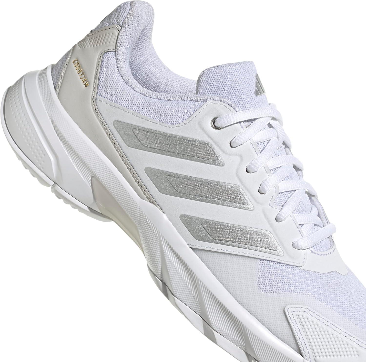 image:imageAdidas Womens Courtjam Control 3 TennisWhiteSilver MetallicGrey