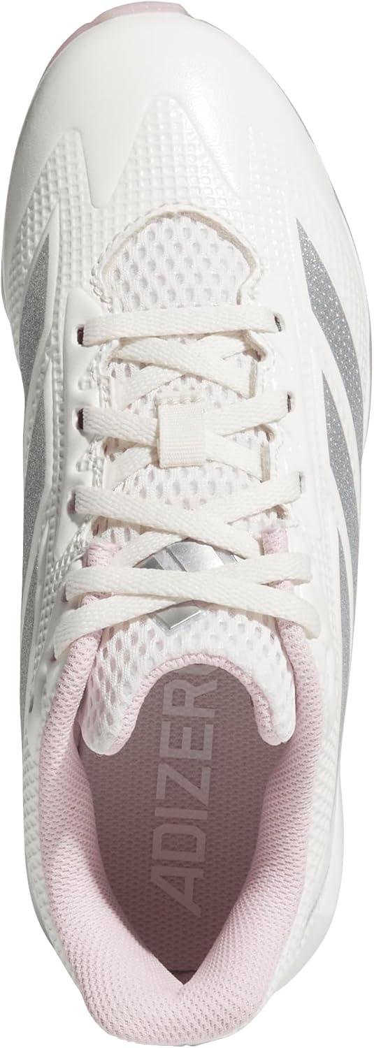 image:imageadidas Kids Adizero Instinct 20 Molded Rubber SoftballChalk WhiteSilver MetallicClear Pink