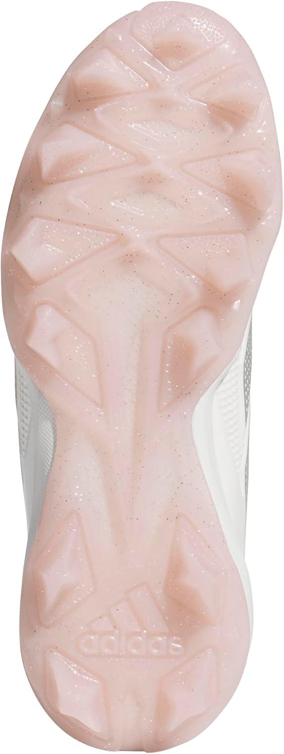 image:imageadidas Kids Adizero Instinct 20 Molded Rubber SoftballChalk WhiteSilver MetallicClear Pink