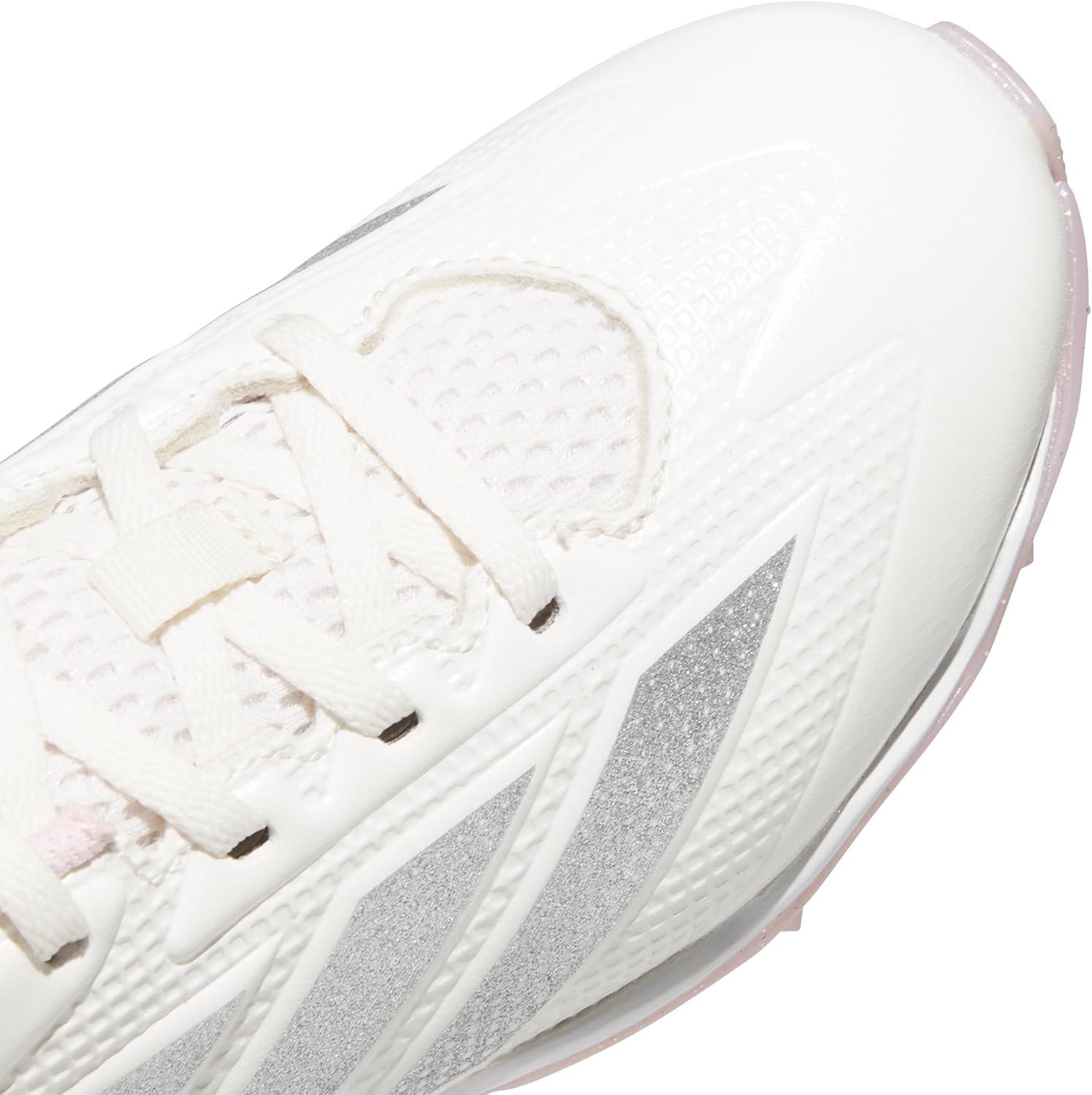 image:imageadidas Kids Adizero Instinct 20 Molded Rubber SoftballChalk WhiteSilver MetallicClear Pink